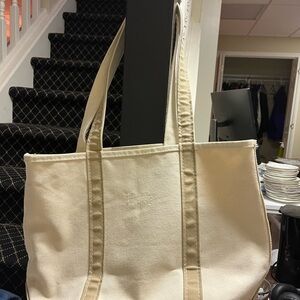 Cream Canvas Tote Bag
